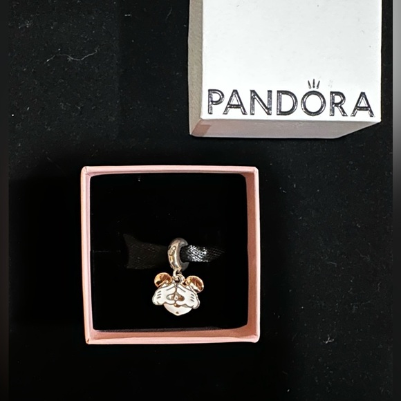 NEW Pandora Mickey Mouse Bracelet Charm Sterling Silver 14k Rose Gold plating - Picture 4 of 5